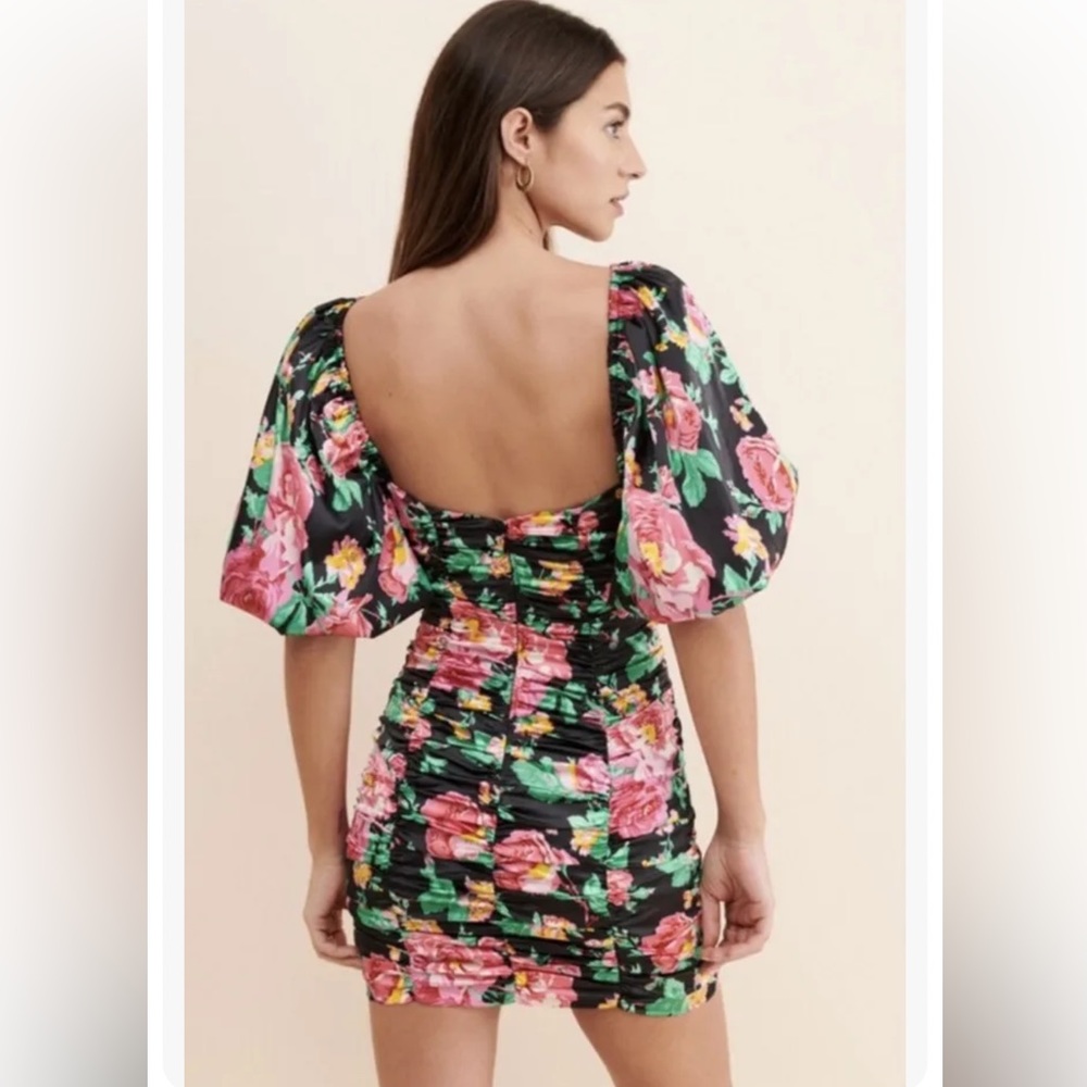 NWT For Love and Lemons Jolie Puff Sleeve Mini Dress